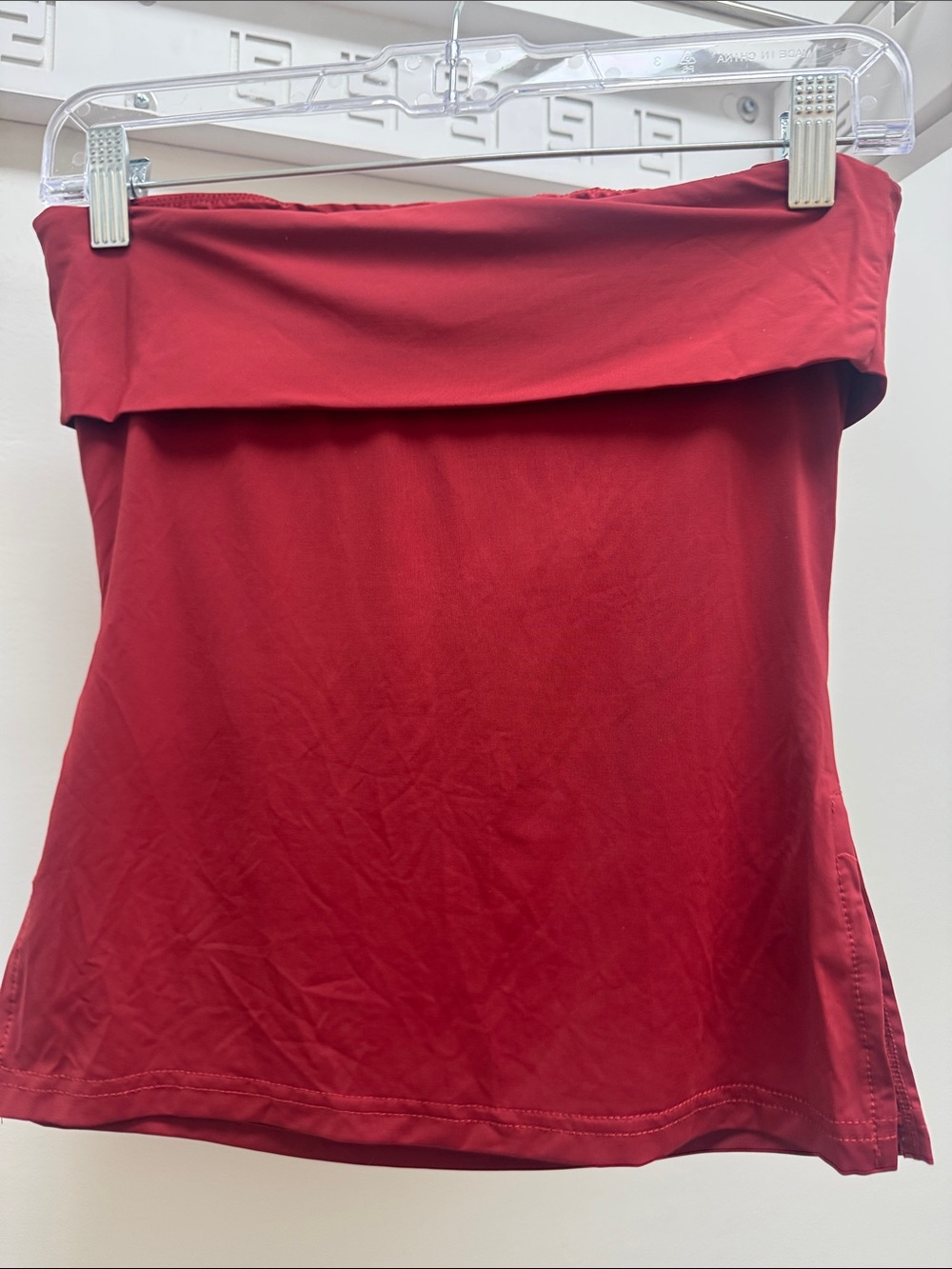 Princess Polly Red Strapless Fold-Over Tube Top. SIZE 4